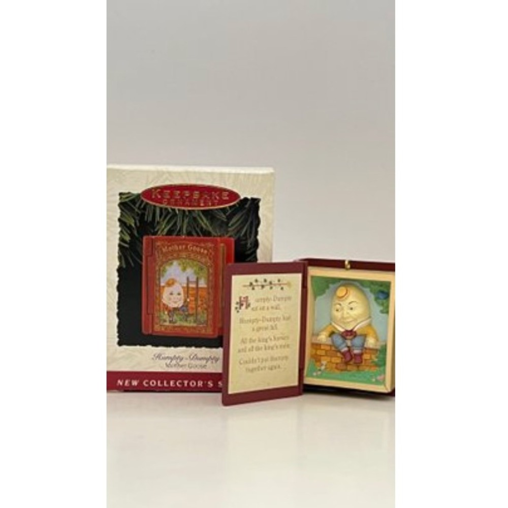 Hallmark Keepsake Ornament Humpty Dumpty‎ Mother Goose #1 1993 Red Excellent